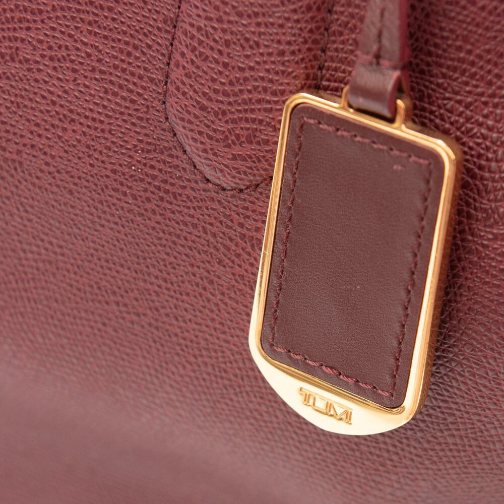 Tumi Sinclair Travel Tote With Continental Wallet Canvas Coated Work Burgundy - Picture 7 of 15